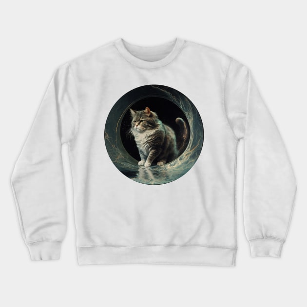 Cat-tivating Collection of Whimsical and Bold Cat Designs  Description: If you're a cat lover looking for unique and captivat Crewneck Sweatshirt by laverdeden